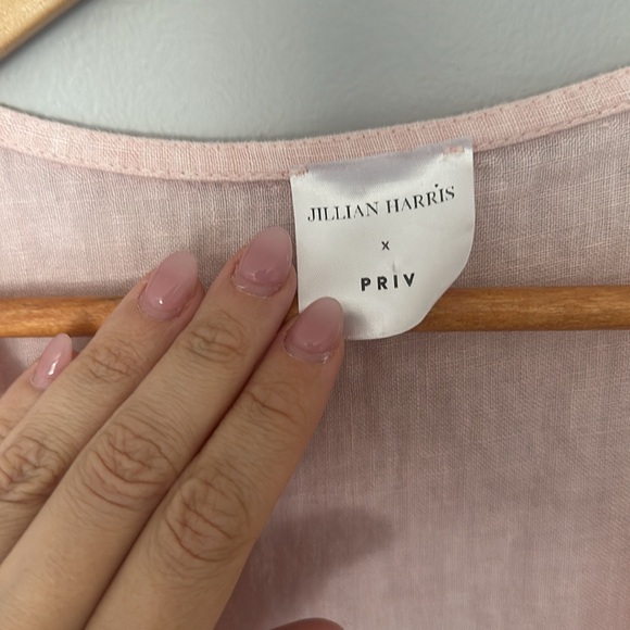 PINK LINEN AND COTTON DRESS - Picture 2 of 4